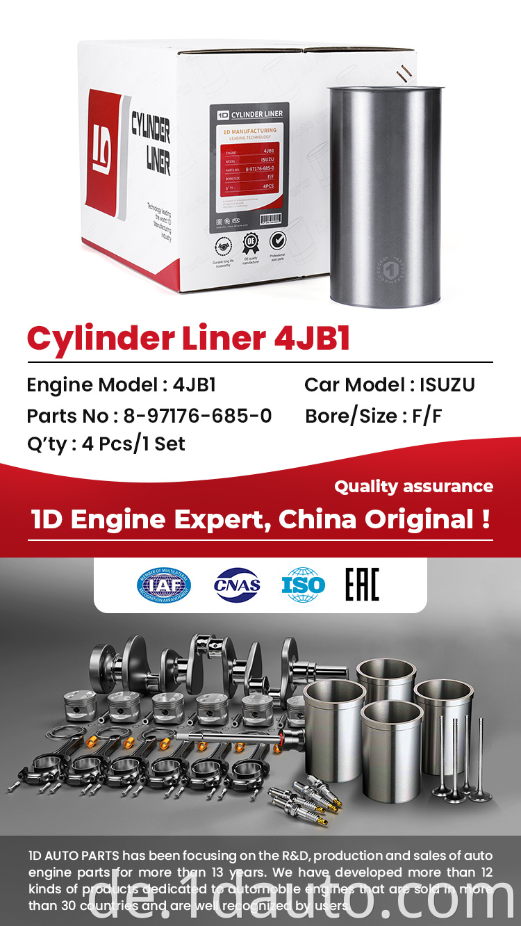 Diesel Cylinder Liner 8-97176-685-0
